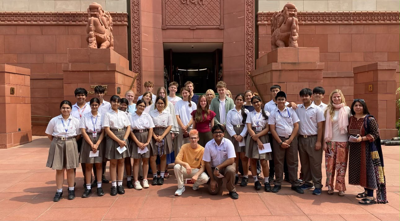 German Exchange Students Visit Parliament House, New Delhi